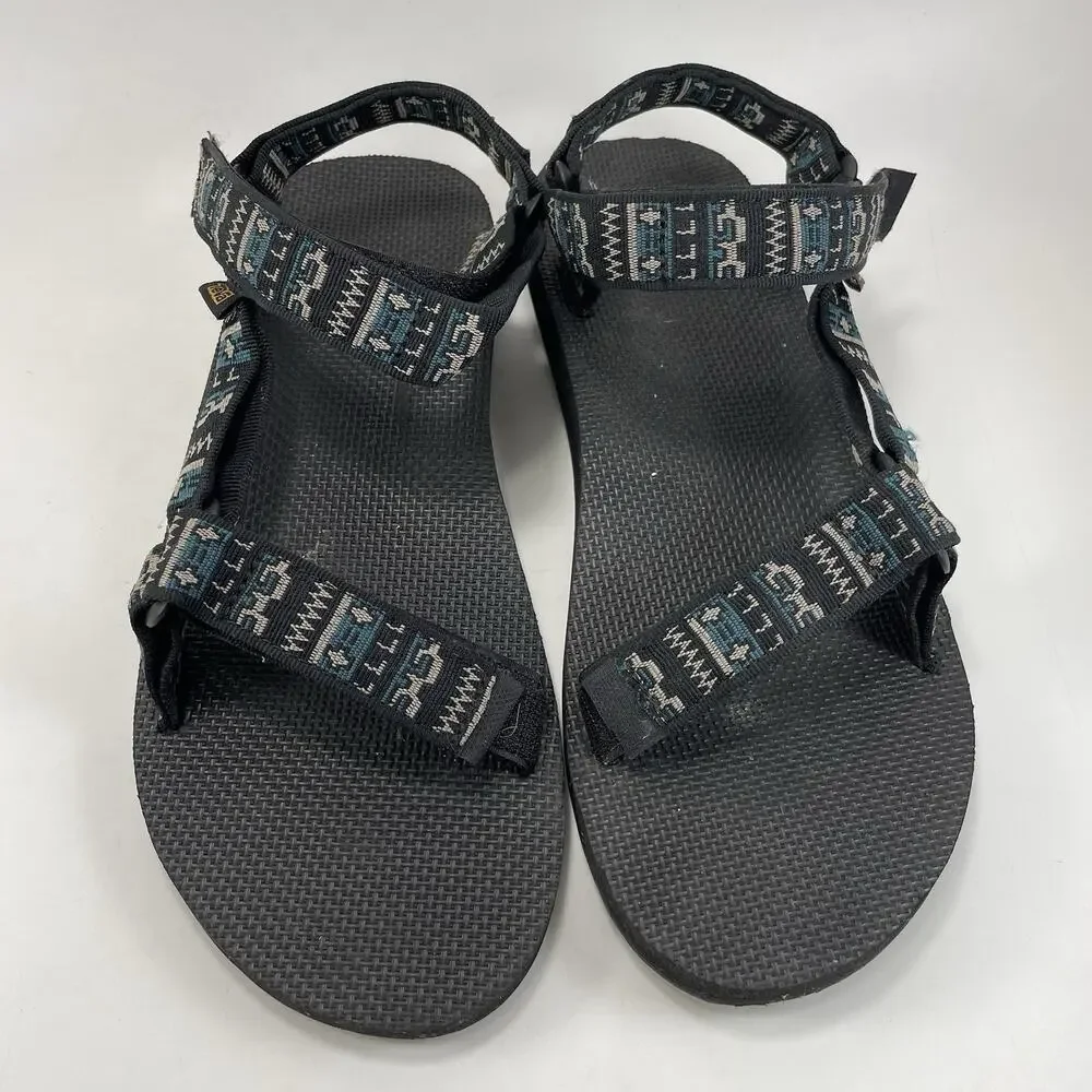 Teva Original Universal Sandals Mens Size 12 Black Geometric Hiking Water Active